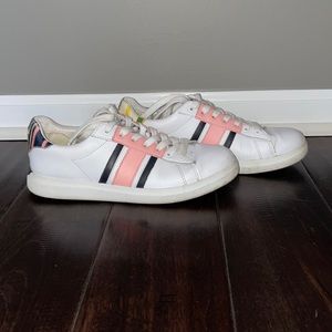 Tory Burch Howell T-Saddle Court Leather Sneaker